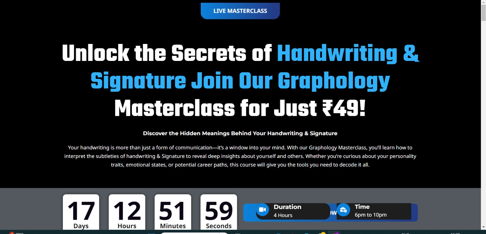 Graphology Landing Page